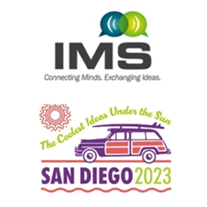 IMS 2023 International Microwave Symposium conference graphic for event in San Diego, California.