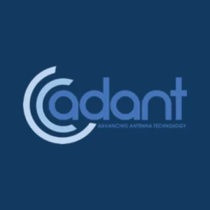Adant Technologies Logo on Blue background