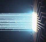 Illustration of RF signal processing technology used in QuantalRF semiconductor solutions.