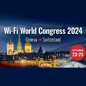 Wi-Fi World Congress 2024 event graphic for conference held in Geneva, Switzerland September 23–25.
